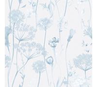 Muriva Catherine Lansfield Meadowsweet Floral Blue & White Wallpaper - 165585