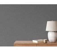 Muriva Charcoal Cambric Linen Hessian Texture Effect Quality Wallpaper 196306