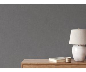 Muriva Charcoal Cambric Linen Hessian Texture Effect Quality Wallpaper 196306