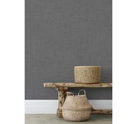 Muriva Charcoal Texture Fabric Effect Patterned Wallpaper