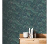 Muriva Dendron Leaf Wallpaper Metallic