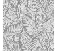 Muriva Denver Leaf Wallpaper - Floral/Nature Themed Wallpaper - Modern Wallpaper for Living Room, Bedroom, Hallway - Decorative Luxury Wallpaper - Grey