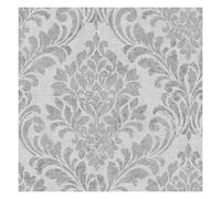 Muriva Eleanor Damask Wallpaper in Grey Muriva Grey
