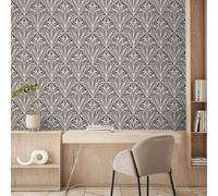 Muriva Elegance Bellflower Wallpaper - Modern Wallpaper for Living Room, Bedroom, Fireplace - Decorative Luxury Wall Paper with Stunning Petals & Leaves (Cream & Charcoal)