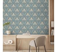 Muriva Elegance Bellflower Wallpaper - Modern Wallpaper for Living Room, Bedroom, Fireplace - Decorative Luxury Wall Paper with Stunning Petals & Leaves (Green & Ochre)