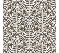 Muriva Elegance Bellflower Wallpaper Charcoal & Cream M66109