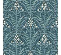 Muriva Elegance Bellflowers Wallpaper in Green Muriva Green