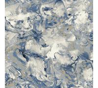 Muriva Elixir Marble Blue Wallpaper 166504