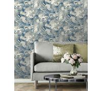 Muriva Elixir Marble Blue Wallpaper 10m x 53cm