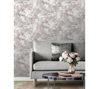 Muriva Elixir Marbled Geometric Wallpaper Roll in Rose Gold Muriva Rose Gold