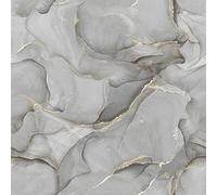 Muriva Wallpaper - Elysian Marble Effect - Subtle Neutral, Luxury - 212512 Black/Gold