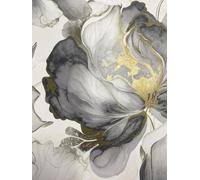 Muriva Ltd Muriva Elysian Floral Black & Gold Wallpaper, Black