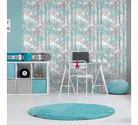 Muriva Graffiti Panel Wallpaper Blue/grey
