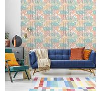 Muriva Graffiti Panel Wallpaper Pastel