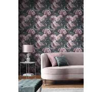 Muriva Green Floral 3D Effect Patterned Wallpaper