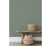 Muriva Green Texture Fabric Effect Patterned Wallpaper
