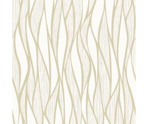 Muriva Hudson Wave Cream Wallpaper 220311