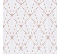 Muriva Indra Geometric Glitter Wallpaper Rose Gold (154102)