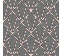 Muriva Indra Rose Gold Wallpaper 154105 - Feature Chic Metallic Geometric