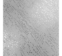 Muriva Kylie Minogue Cassia Textured Metallic Wallpaper Luxury Designer Vinyl 10m Roll Silver 701550