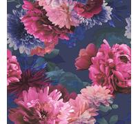 Muriva Lipsy Issey Wallpaper in Blue Muriva Blue