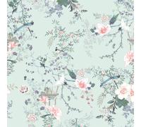 Muriva Lipsy Ophelia Wallpaper in Duck Egg Blue Muriva Duck Egg Blue