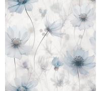 Muriva Lissa Flowers Subtle Matte Tone Floral Themed Romantic Wallpaper for Living Room, Hallway, Feature Walls - Blue 215502