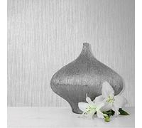 Muriva Ltd Luxury Texture Lustre Linear Plain Stripe Shiny Finish Wallpaper (Grey 114923_Sample)