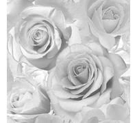 Muriva Madison Floral Glitter Silver Wallpaper 139520
