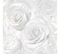 Muriva Ltd Muriva Madison Glitter White Wallpaper 10m x 53cm, White