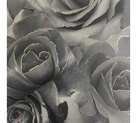 Muriva Madison Rose Glitter Wallpaper in Black Muriva Black