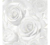 Muriva Ltd Muriva Madison Glitter White Wallpaper 10m x 53cm, White