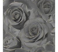 Muriva Madison Roses Wallpaper in Black Muriva Black