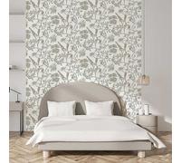 UGÉPA Wallpaper Floral Leaf Naturistic – Vinyl Textured Metallic Gold – Sage Green Paste the Wall