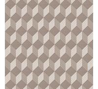 Muriva New Luxury CUBIX 3D Effect Squares Cubes Geometric Vinyl Wallpaper Beige J43707