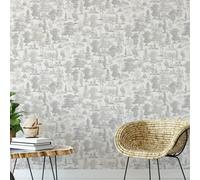 SOPHIE LAURENCE Oakley Woodland Taupe Trees Forest Countryside Animals Stag Feature Wallpaper - Thick Heavy Duty Soild Paste The Paper Designer Wallpaper