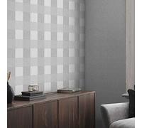 Muriva Grey Texture Fabric Effect Patterned Wallpaper