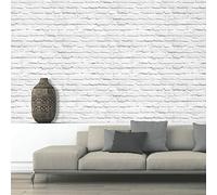 Muriva Painted White Brick Realistic Brick Effect Modern Wallpaper 102539