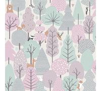 Muriva Pink Floral Metallic Effect Embossed Wallpaper