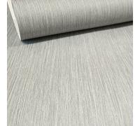 Muriva Plain Mid Neutral Grey Textured Wallpaper Modern Thick Quality Designer Decor
