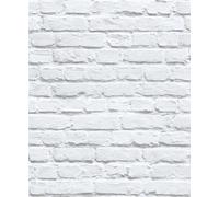 Muriva Realistic Painted White Faux Brick Realisitc Effect Wallpaper 102539