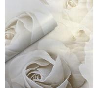 Muriva Rhoda Rose Cream White Metallic Floral Luxury Wallpaper 203502