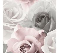 Muriva Rhoda Rose Pink/grey Metallic Wallpaper