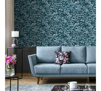 Muriva Rosalee Blue Small Roses Floral Photographic Flower Wall Wallpaper 158504