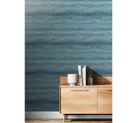 Muriva Semper Vertical Marble Teal/gold Metallic Flat Surface Wallpaper 189504