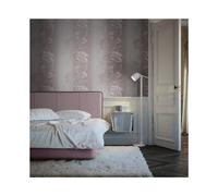 Muriva Sienna Trail Dusty Pink Silver Floral Wallpaper