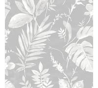 Muriva Tane Leaf Grey Wallpaper 184501 - Tropical Palm Jungle Leaf Foliage Tree