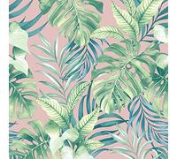 Muriva Teeva Jungle Blush Wallpaper 183501 - Tropical Palm Leaf Foliage Tree