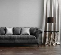 Muriva Textured Heavyweight Wallpaper Roll in Metallic Silver Muriva Metallic Silver