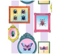 Muriva Ugepa Illusion Framed Insects And Butterflies Paste The Wall Vinyl Wallpaper